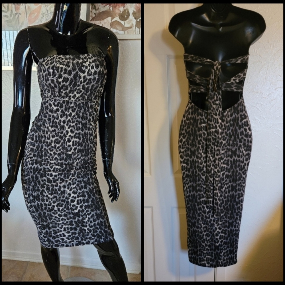Leopard Print Midi Dress